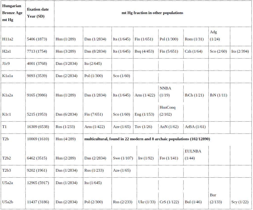 hungarian-mtdna