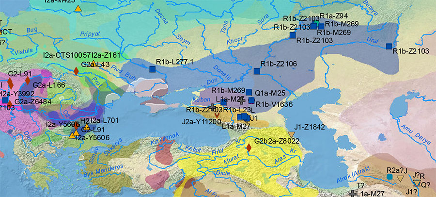 Гаплогруппа r1a схема