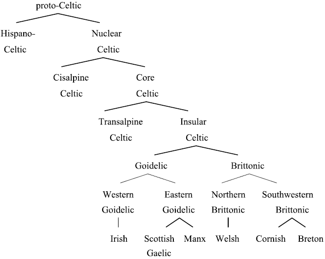 European Hydrotoponymy VII Celtic From The West Or The East Indo   Celtic Language Phylogenetic Family Tree 