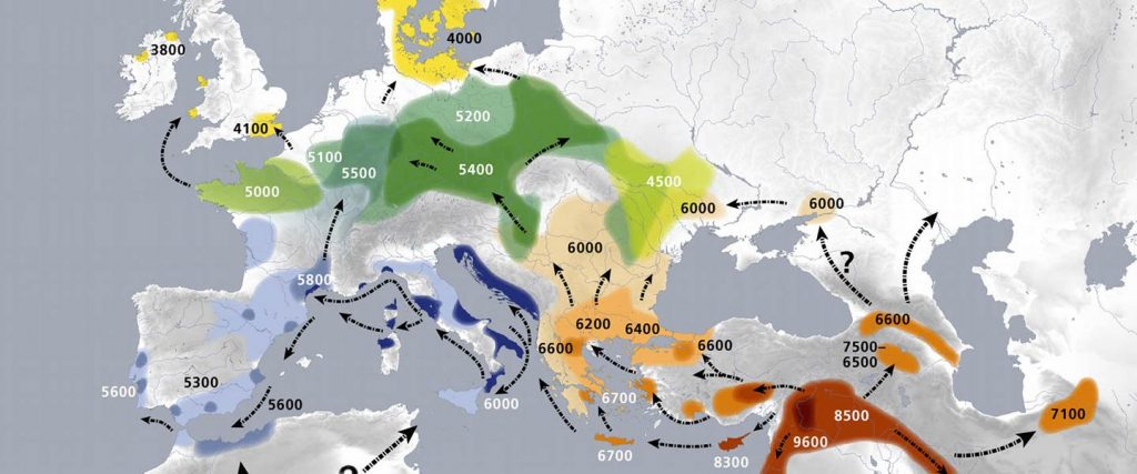 Late Mesolithic Indo European Eu   Neolithic Expansion Map 1024x427 