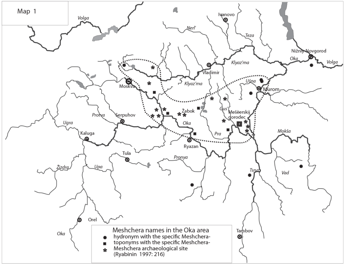European hydrotoponymy (VIII): Meshchera, a Permian wedge between Volga ...